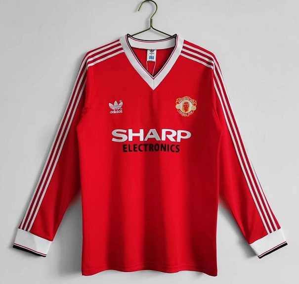 AAA Quality Manchester Utd 82/83 Home Long Soccer Jersey